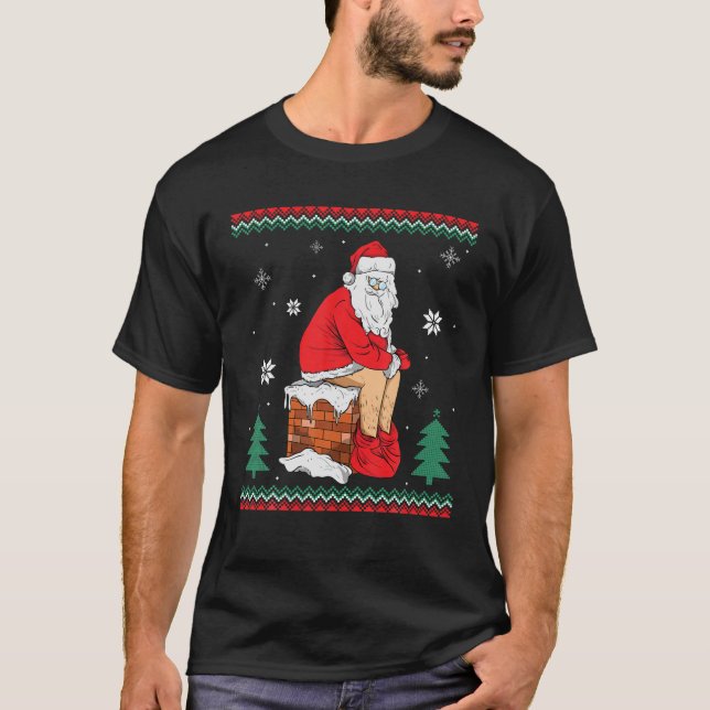 T-shirt Église Santa Pooping (Devant)