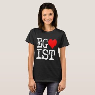 T-shirt Égoïste Cœur Rouge Noir