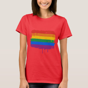 T-SHIRT ÉGOUTTURE GAIE DE DRAPEAU