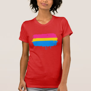 T-SHIRT ÉGOUTTURE PANSEXUAL DE DRAPEAU