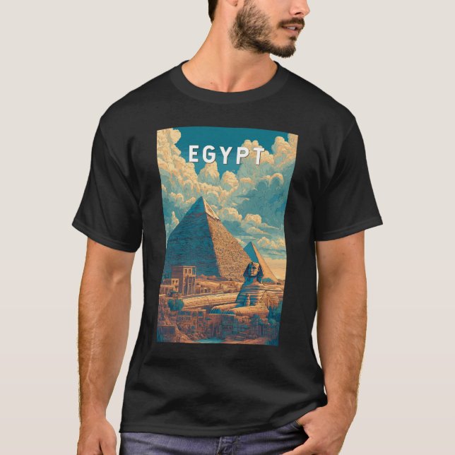 T-shirt Egypt Illustration Travel Art Vintage (Devant)