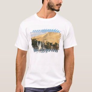 T-shirt Egypte, Assouan, Nil River, voiliers Felucca, 2