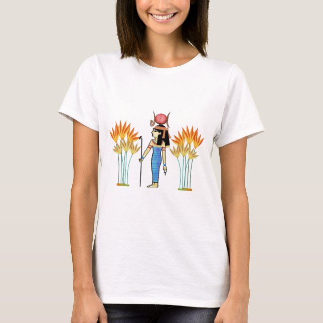 T-shirt Egypte Déesse Hathor de l'amour art égyptien (Devant)