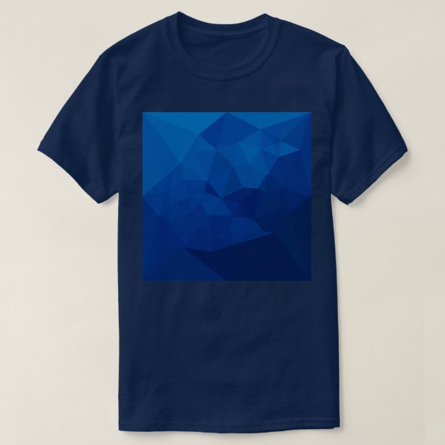 T-shirt Egyptian Blue Abstract Low Polygon Background (Design devant)