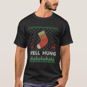 T-shirt Eh bien Hung Noël Stocker Joyeux vacances Père Noë