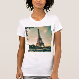 T-shirt Eiffel tour lancer oreiller