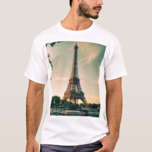 T-shirt Eiffel tour lancer oreiller