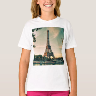 T-shirt Eiffel tour lancer oreiller