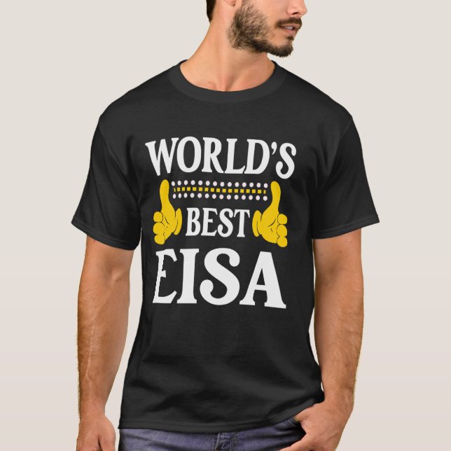 T-shirt Eisa Nom personnel Funny Prénom World's Best E (Devant)