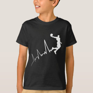 T-shirt Ekg Fréquence De Bysketbyll Player Heartbeat Dunki