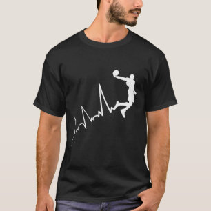T-shirt EKG fréquence du joueur de basketball heartbeat du