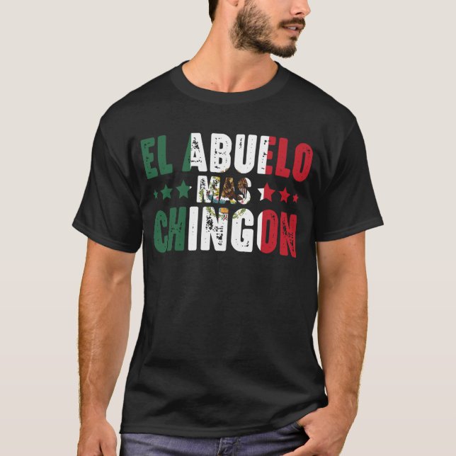 T-shirt El Abuelo Mas Chingon Mexique Drapeau Mexique Gran (Devant)