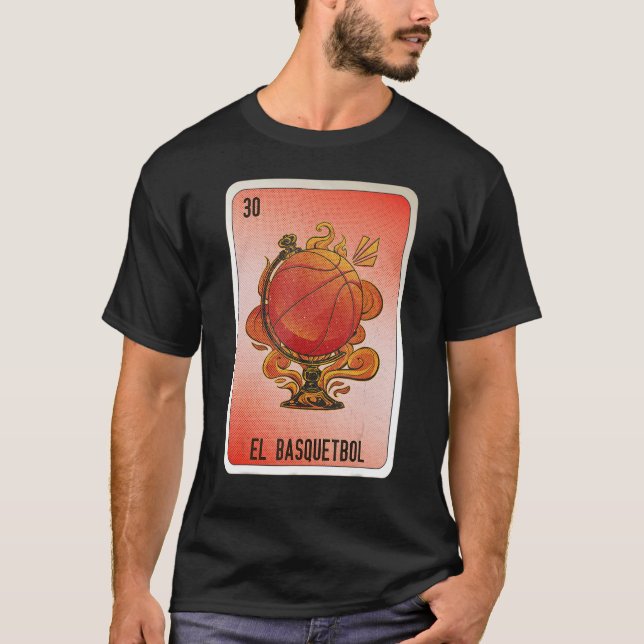 T-shirt El Basquetbol Cartes de Bingo de loterie d'argile  (Devant)