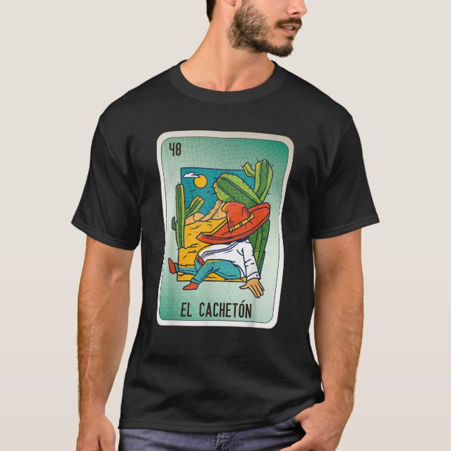 T-shirt El Cacheton Mexicain Arlang Chicano Bingo Cartes T (Devant)