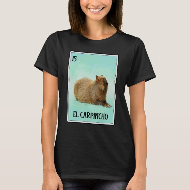 T-shirt El Carpincho Capybara Carte Humour animal Capibara (Devant)