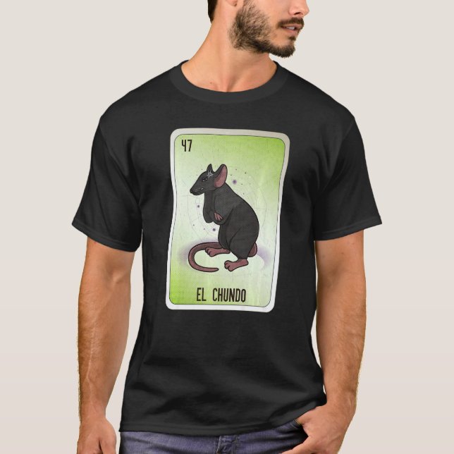 T-shirt El Chundo Mexican Slang Lottery Bingo Cards   (Devant)
