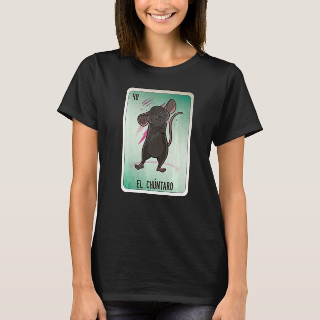 T-shirt El Chuntaro Mexicaine Lotterie Cartes de Bingo (Devant)