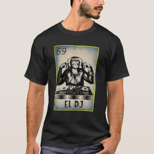 T-shirt El Dj Mexicaine Bingo Lottery Funny Monkey Chimp M