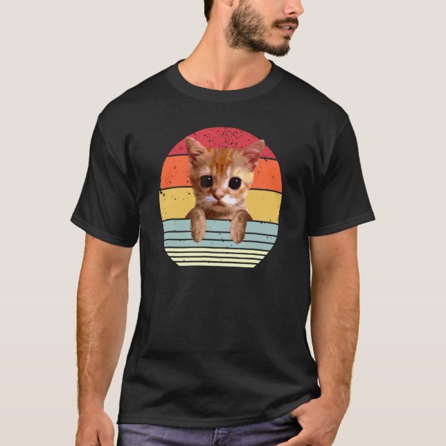 T-shirt el gato mème mignonne triste chatte de Pleure vint (Devant)