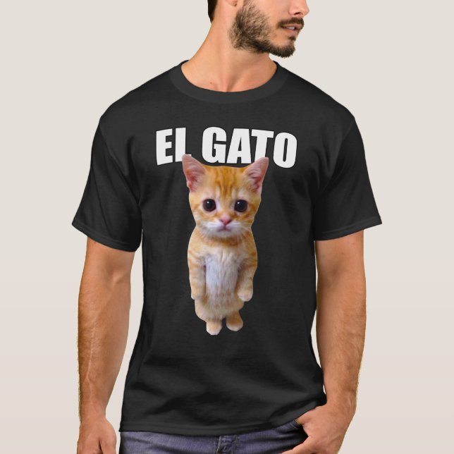 T-shirt El Gato Mème Triste Chat de Pleure Munchkin Kitty  (Devant)