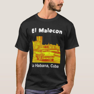 T-shirt El Malecon Habana Cuba Vintage voyage rétro cubain