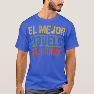 T-shirt El Mejor Abuelo Del Mundo Hommes Décor Vintage Rét