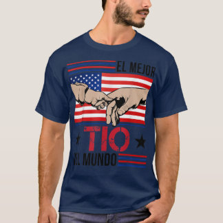 T-shirt El Mejor Tio Del Mundo Hommes Drapeau Américain Dé