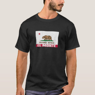 T-shirt El Monte California Distresse CA Republic Drapeau
