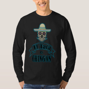 T-shirt El Papa Mas Chingon Drapeau Mexicain Cool Papa Reg