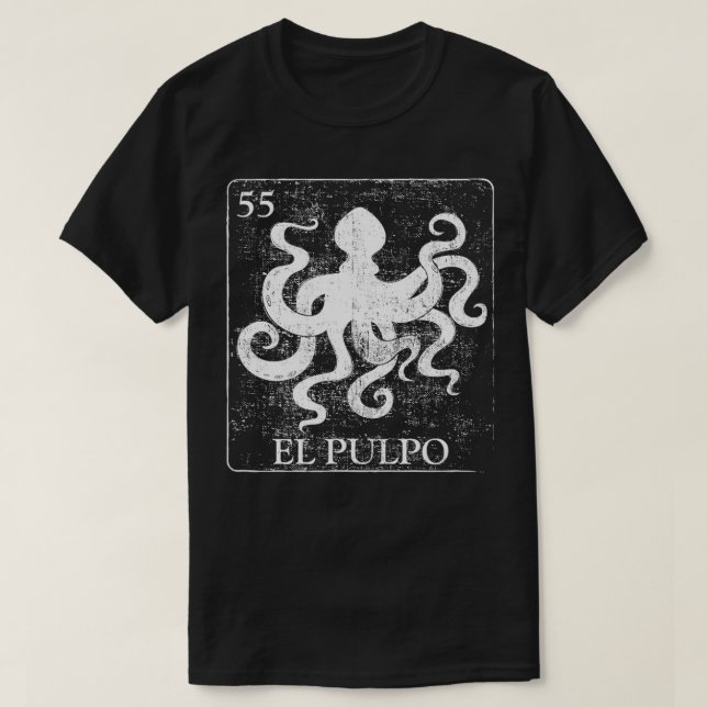 T-shirt El Pulpo - Graphique espagnol de poulpe t (Design devant)