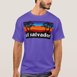 T-shirt El Salvador Beach Sunset Palm Tree Surf extérieur