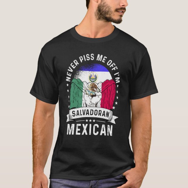 T-shirt El Salvador Drapeau Mexique Humour de la fierté ci (Devant)