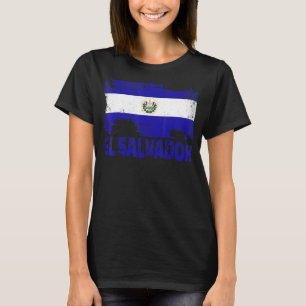 T-shirt El Salvador Drapeau Vintage Distressed Grunning Tr