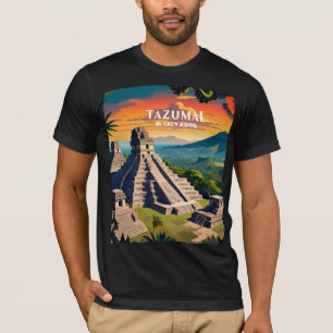 T-shirt El Salvador Poster vintage de voyage El Tazumal