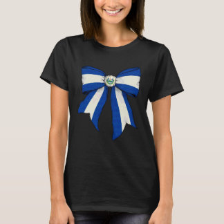 T-shirt El Salvador Salvadoran Pride Flag Girl Coquette Bo