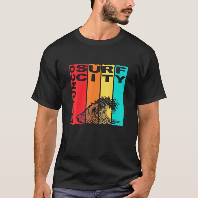 T-shirt El Tunco Surf Ville El Salvador Waves (Devant)
