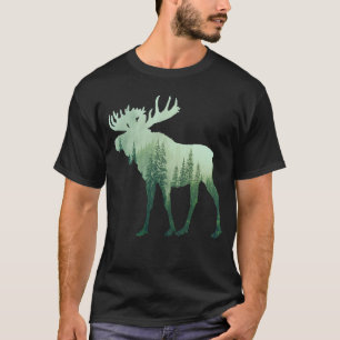 T-shirt Élan Cerf Et Forêt Nature