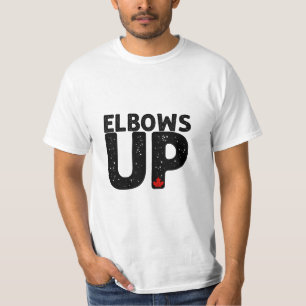 T-shirt ELBOWS UP Bold Distressed Typographie