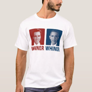 T-shirt Élection 2012 de gagnant ou de pleurnichard