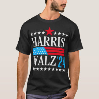 T-shirt Élection de Walz 2024 du drapeau américain Kamala