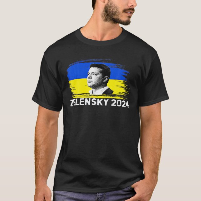 T-shirt Élection du président Zelensky 2024 Ukraine (Devant)