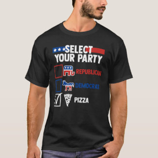 T-shirt Election Humor Select Your Party Republican Democr