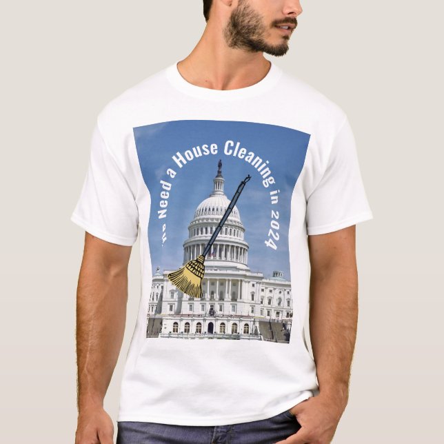 T-shirt Élection pour le nettoyage de la maison 2024 (Devant)