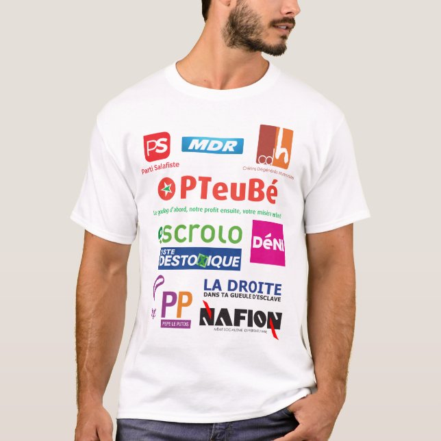 T-Shirt Elections 2019 Belgique Parodie (Devant)