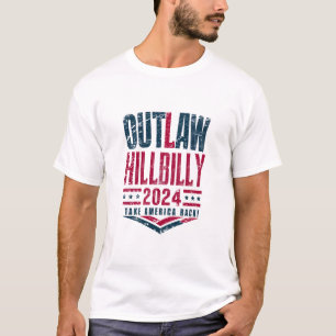 T-shirt Élections Vintage Outlaw Drapeau américain Hillbil