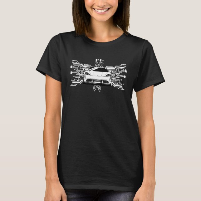 T-shirt Electric Car, Drive The Future, Zero Emissions Own (Devant)