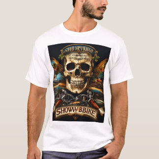 T-shirt Electric Skull Rock Festival Tee | Guitar & Drum