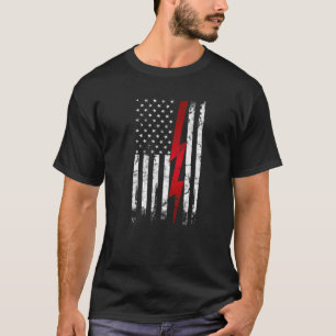T-shirt Electrician American Flag Electrical Engineering