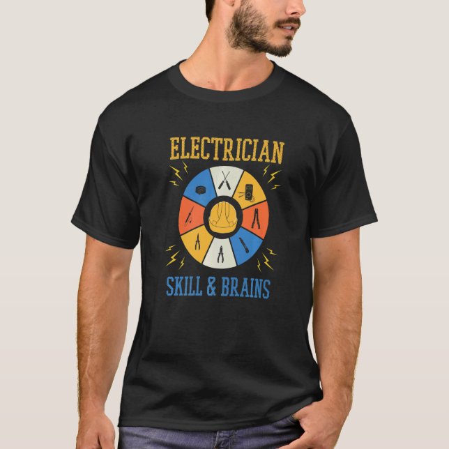 T-shirt Electrician Electro Craftsman Engineer Voltage (Devant)