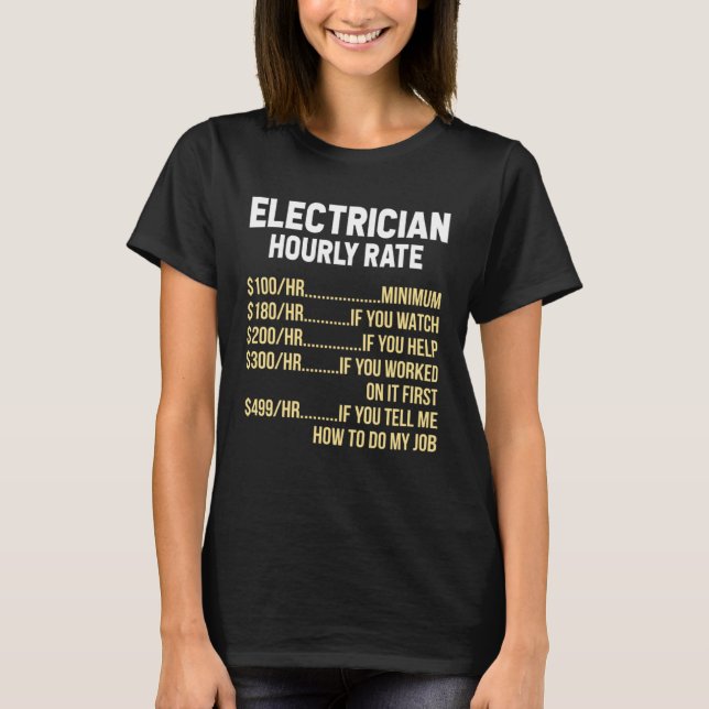 T-shirt Electrician Hourly Rate Electrical Engineer Linema (Devant)
